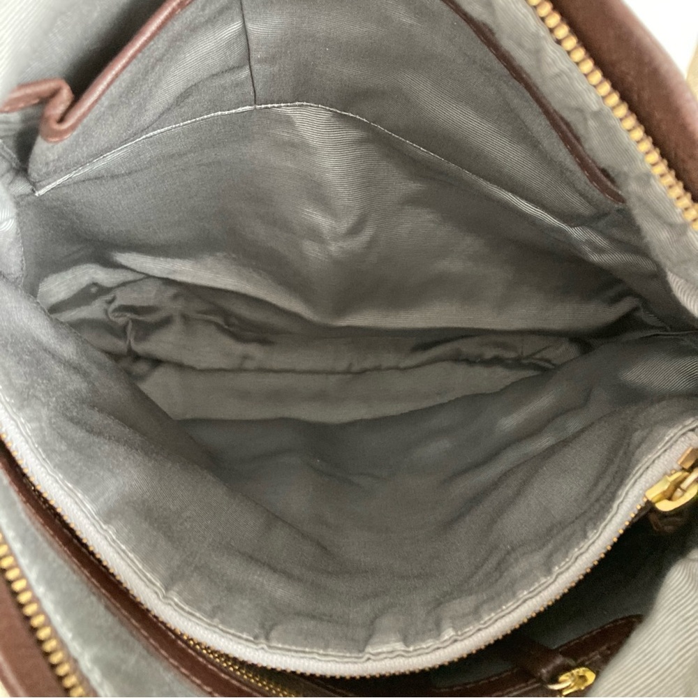 NWOT Elliott Luca dark brown leather shoulder “Moto Hobo” style bag - Picture 10 of 12